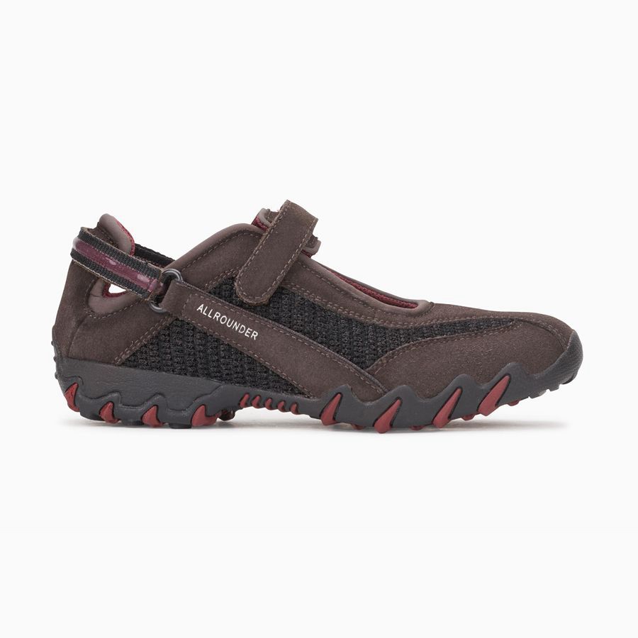 Allrounder NIRO Nubuck Textile Női Outdoor Cipő - Sötét Barna, HU-16581